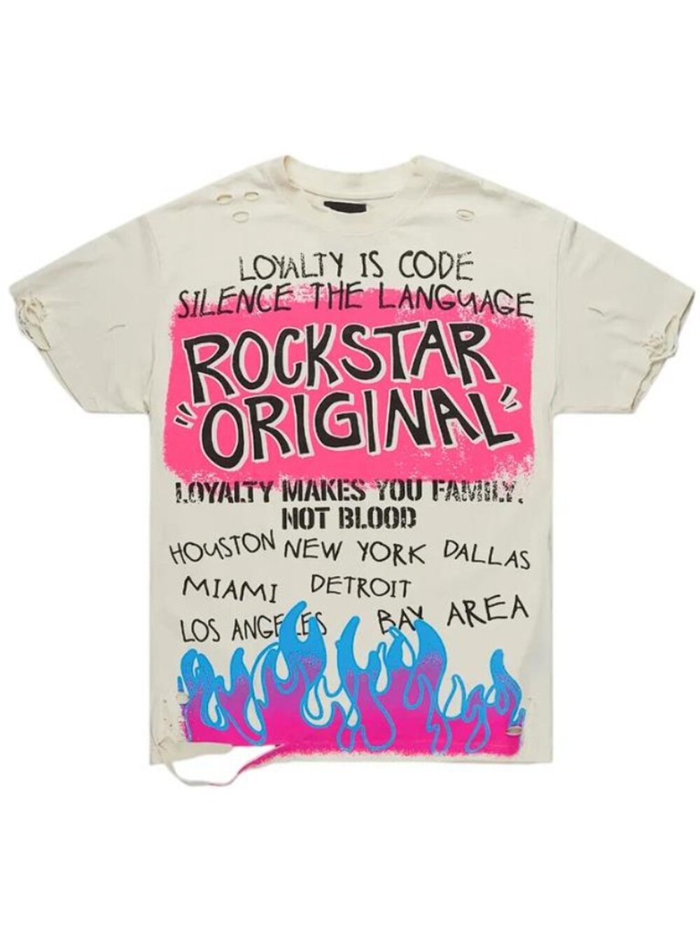 ROCKSTAR ORIGINAL Men's Beno Beige Oversized Graphic T-Shirt Size M